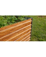 Záhon Strend Pro Garden, 200x100x77cm, 3D dizajn drevo, kov, vyvýšený