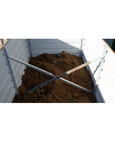 Záhon Strend Pro Garden, 200x100x77cm, 3D dizajn drevo, kov, vyvýšený