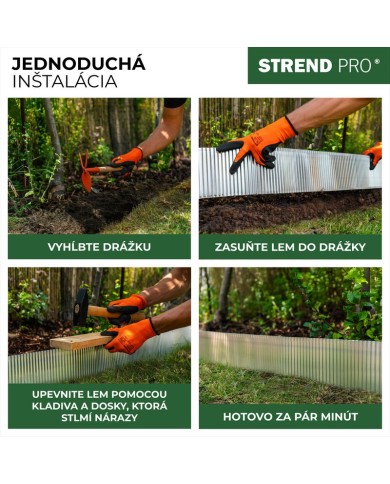 Lem Strend Pro Garden, 150 mm, L-6 m, trávnikový, kovový