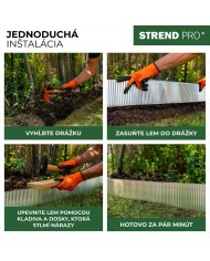 Lem Strend Pro Garden, 150 mm, L-6 m, trávnikový, kovový