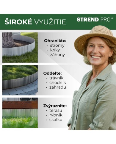 Lem Strend Pro Garden, 150 mm, L-6 m, trávnikový, kovový