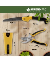 Sada Strend Pro, záhradné nožnice na konáre, pílka, púzdro, 3-dielna sada