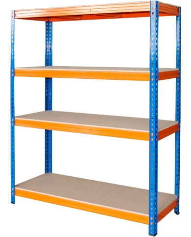 Regál Racks RAT60 HD, kovový, 4 police, 1800x1800x600 mm, max. 600 kg/polica
