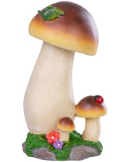 Dekorácia MagicHome, Dubáky, huba, polyresin, 13,7x11,6x24,7 cm