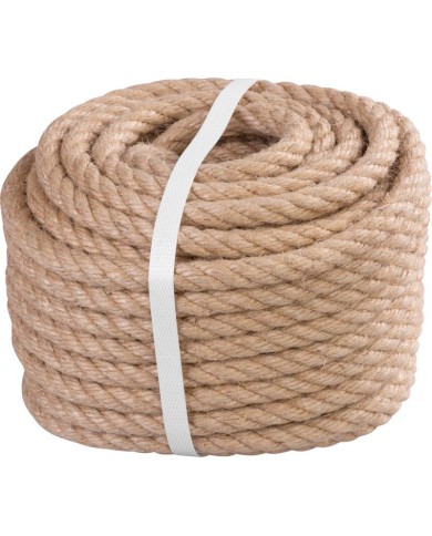 Lano Strend Pro Premium, jutové, prírodné, 12 mm, stáčané, L-20 m