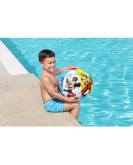 Lopta Bestway® 91098, Mickey&Friends, plážová, detská, nafukovacia, do vody, 51 cm