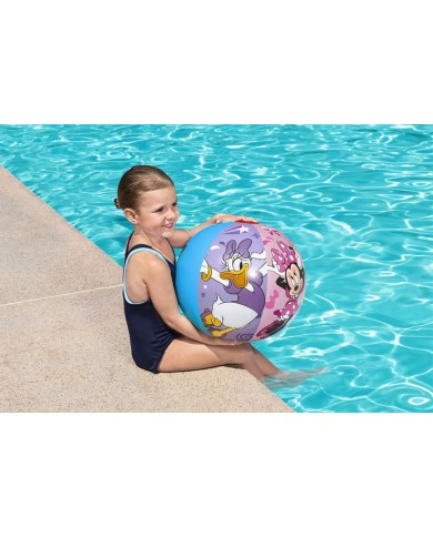 Lopta Bestway® 91098, Mickey&Friends, plážová, detská, nafukovacia, do vody, 51 cm