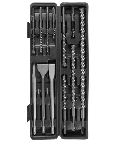 Sada vrtákov a sekáčov Strend Pro SD043, 12 dielna, SDS+, v kufri