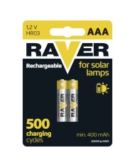 Batéria RAVER SOLAR HR03, nabíjateľná batéria, 400 mAh, bal. 2 ks, AAA tužka