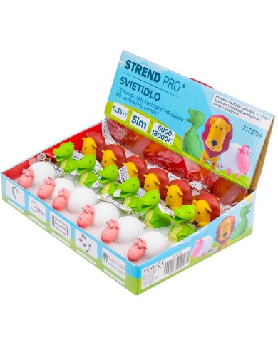 Svietidlo Strend Pro Keychain, kľúčenka, prívesok so zvukom, ovca/lev/drak, LED 5 lm