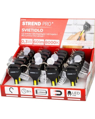 Svietidlo Strend Pro Keychain, kľúčenka, prívesok, s magnetom, LED 60 lm, 75x30 mm