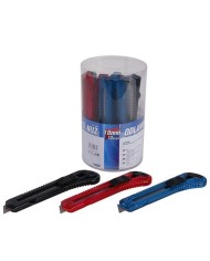 Nôž lamaci 18mm sada 12ks s tlačítkom