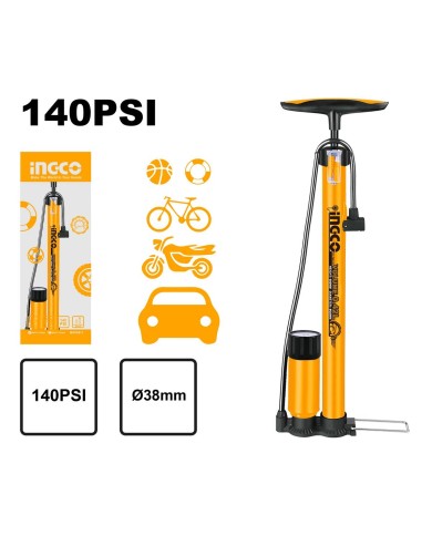 Pumpa ručná s manometrom 38x500mm INGCO KLC