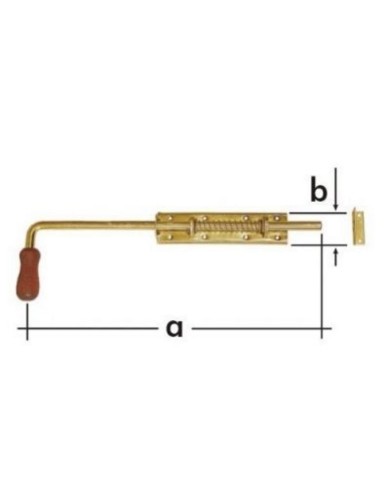 Zástrč pružinová s drev. konc. 260x50x190 mm