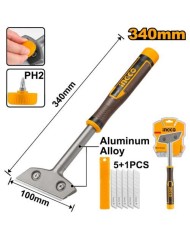 Škrabka ALU 340mm INGCO INDUSTRIAL +6x čepel