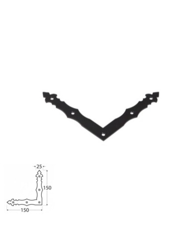 Rohovník C ozdobný 150x150x25x2,5mm bal/10ks