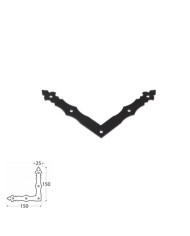 Rohovník C ozdobný 150x150x25x2,5mm bal/10ks