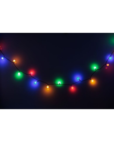 Reťaz MagicHome Vianoce Cherry Balls, 100x LED multicolor, IP44, 8 funkcií, osvetlenie, L-9,90 m