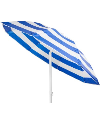Slnečník DALIA 180 cm, 32/32 mm, s naklápacím kĺbom, modro-biely, plážový