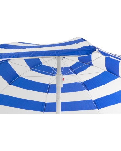 Slnečník DALIA 180 cm, 32/32 mm, s naklápacím kĺbom, modro-biely, plážový