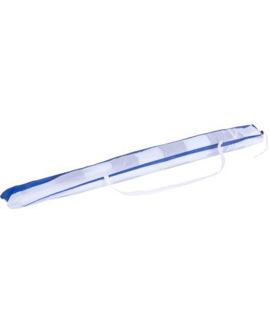 Slnečník DALIA 180 cm, 32/32 mm, s naklápacím kĺbom, modro-biely, plážový