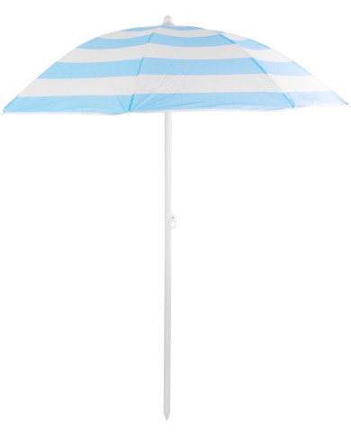 Slnečník DALIA 180 cm, 32/32 mm, s naklápacím kĺbom, tyrkysovo-biely, plážový