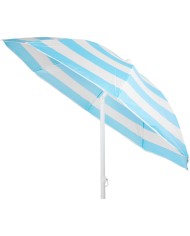 Slnečník DALIA 180 cm, 32/32 mm, s naklápacím kĺbom, tyrkysovo-biely, plážový