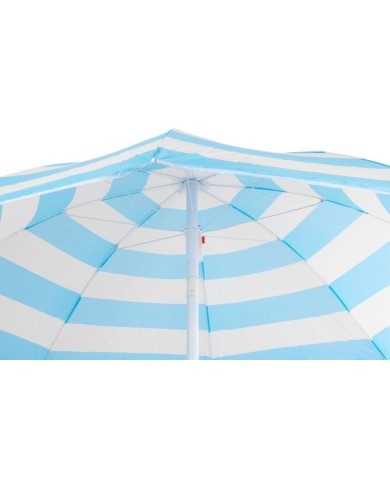 Slnečník DALIA 180 cm, 32/32 mm, s naklápacím kĺbom, tyrkysovo-biely, plážový