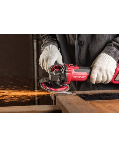 Brúska Worcraft CAG-S20LiBH ShareSYS, 125 mm, uhlová, 20V Li-ion, bezuhlíková