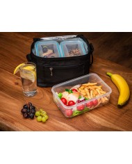 Dóza MagicHome, hranatá, s termo taškou, sada 3 ks, 1x 1500 ml + 2x 500 ml