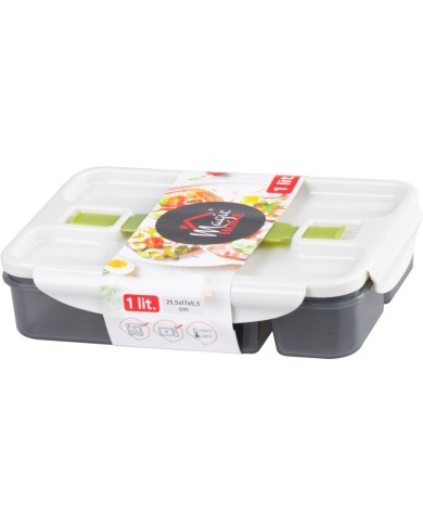 Obedár MagicHome, hranatý, s priehradkami, 1000 ml, 170x235x55 mm