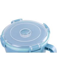 Dóza MagicHome, s uškom, otvárateľné veko, s rúčkou, 900 ml, hrnček s uškom, hrnček 168x138x104 mm