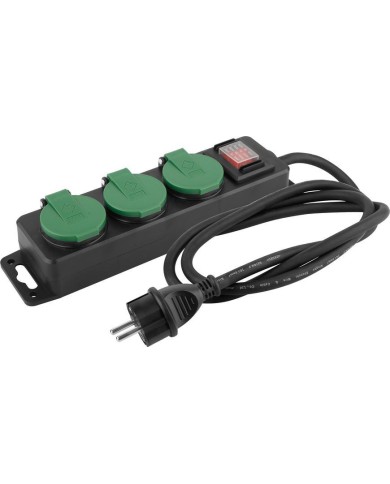 Kábel Strend Pro FS0701, L-8 m, predlžovací, 3x zásuvka + vypínač, IP44
