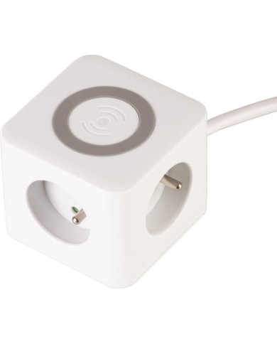 Kábel Strend Pro, predlžovací, tvar kocka, USB-C + A, bezdrôtové nabíjanie, 1,4 m, Wireless