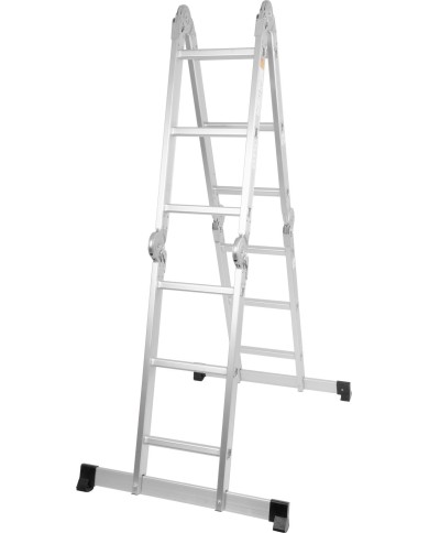 Rebrík s plošinou Strend Pro ML103 4x3, kĺbový, Alu, max. 150 kg