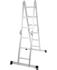 Rebrík s plošinou Strend Pro ML103 4x3, kĺbový, Alu, max. 150 kg