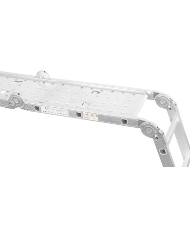 Rebrík s plošinou Strend Pro ML103 4x3, kĺbový, Alu, max. 150 kg