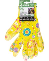 Rukavice Strend Pro Lily, žlté, nitrilové, veľkosť 08/M,záhradné, s blistrom