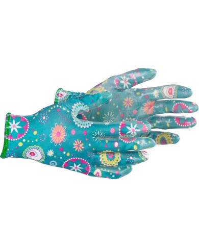 Rukavice Strend Pro Abelia, tyrkysové, veľkosť 07/S, s blistrom