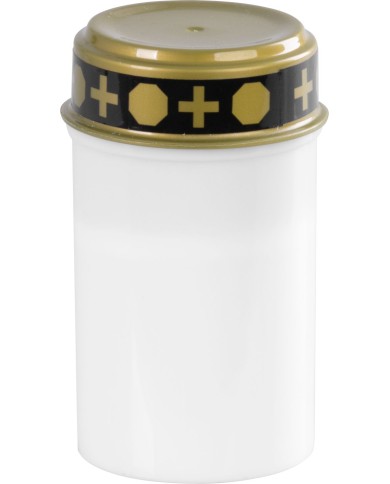 Kahanec MagicHome TG-10, s LED sviečkou, na hrob, biely, 12 cm, (súčasť balenia 2xAA)