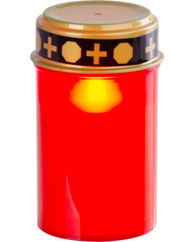 Kahanec MagicHome TG-10, s LED sviečkou, na hrob, červený, 12 cm, (súčasť balenia 2xAA)