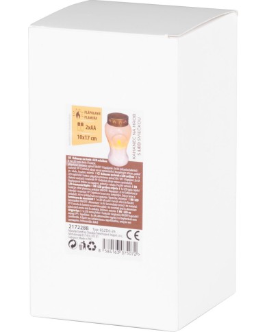 Kahanec MagicHome TG-26, s LED sviečkou, na hrob, biely, 10x17 cm, (súčasť balenia 2xAA)