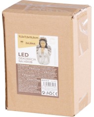 Dekorácia MagicHome, Anjel modliaci, LED, polyresin, na hrob, 11,5x7,5x15,5 cm