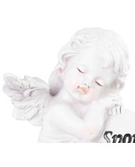 Dekorácia MagicHome, Anjel so srdcom, polyresin, na hrob, 11x7,9x10,1 cm