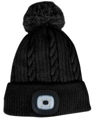 Čiapka Strend Pro Damon čierna, L, 4x SMD LED, 60 lm, s brmbolcom, WINTER