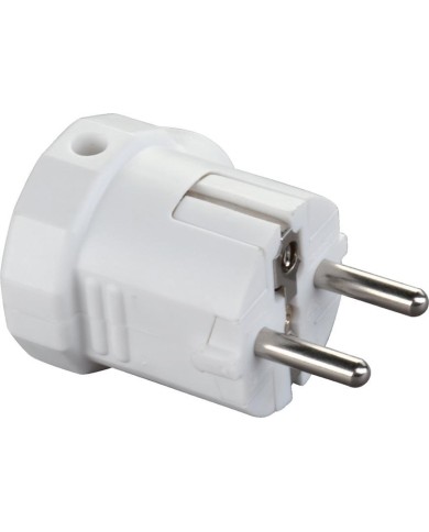 Vidlica do zásuvky Strend Pro, IP20, plast, biela