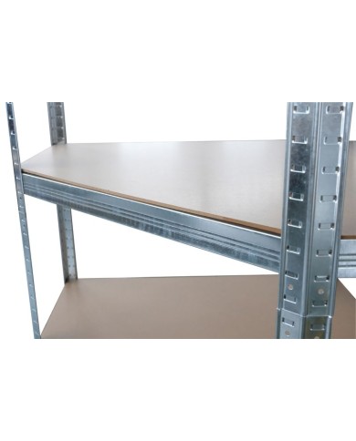Regál Racks RAT80, do kúta, rohový, kovový, MDF, 5 políc, 180x90x40 cm, max. 150 kg/polica