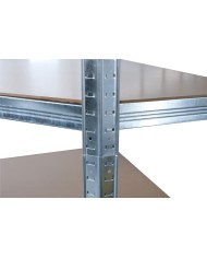 Regál Racks RAT80, do kúta, rohový, kovový, MDF, 5 políc, 180x90x40 cm, max. 150 kg/polica