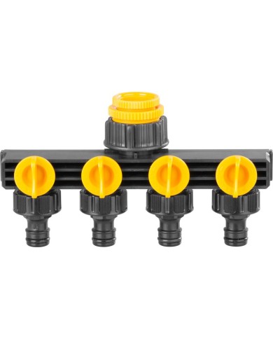 Rozbočovač, spojka Strend Pro MB934 4-way, záhradná, s ventilmi