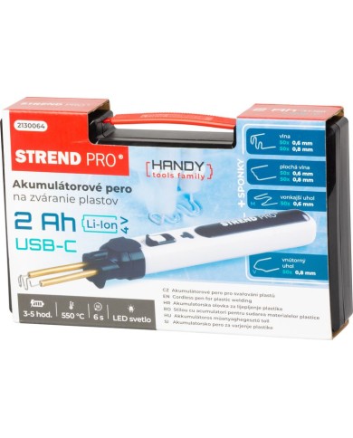 Pero Strend Pro, zváracie, na plasty, 2000 mAh, USB nabíjanie, s príslušenstvom